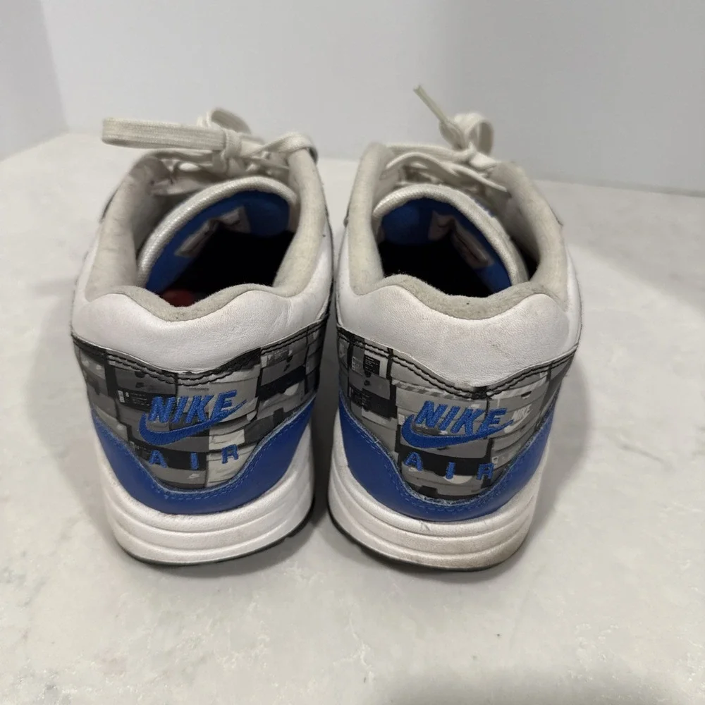 Nike Air Max 1 Anniversary Game Royal 908375-102 White Blue Men's Size 8.5 OG